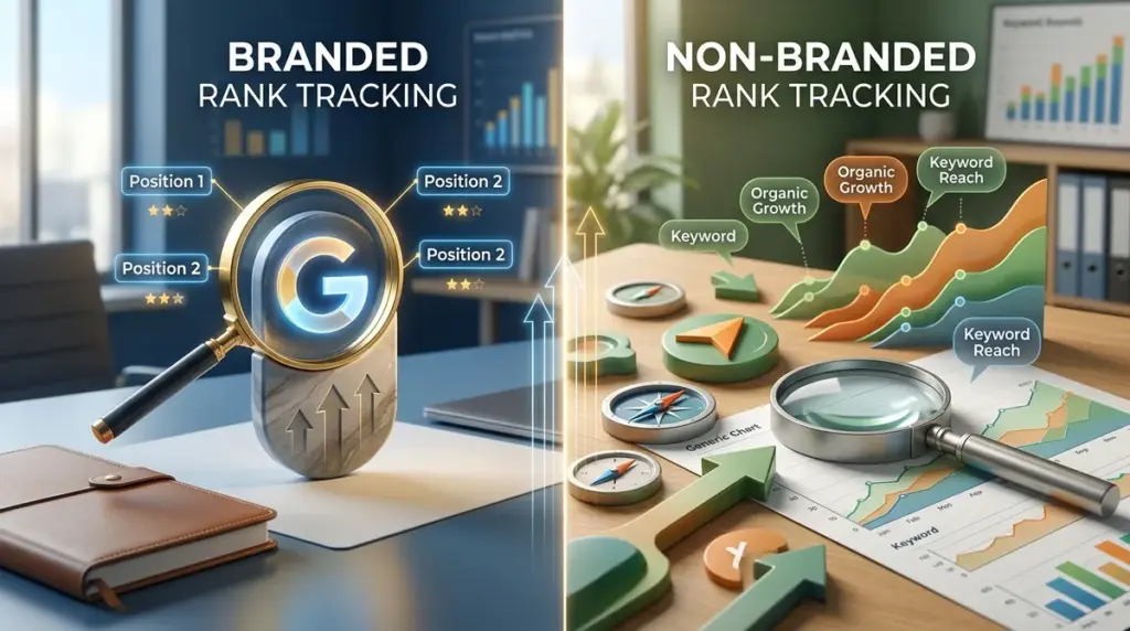 Branded vs Non-Branded Rank Tracking - Search Engine Position Tracker