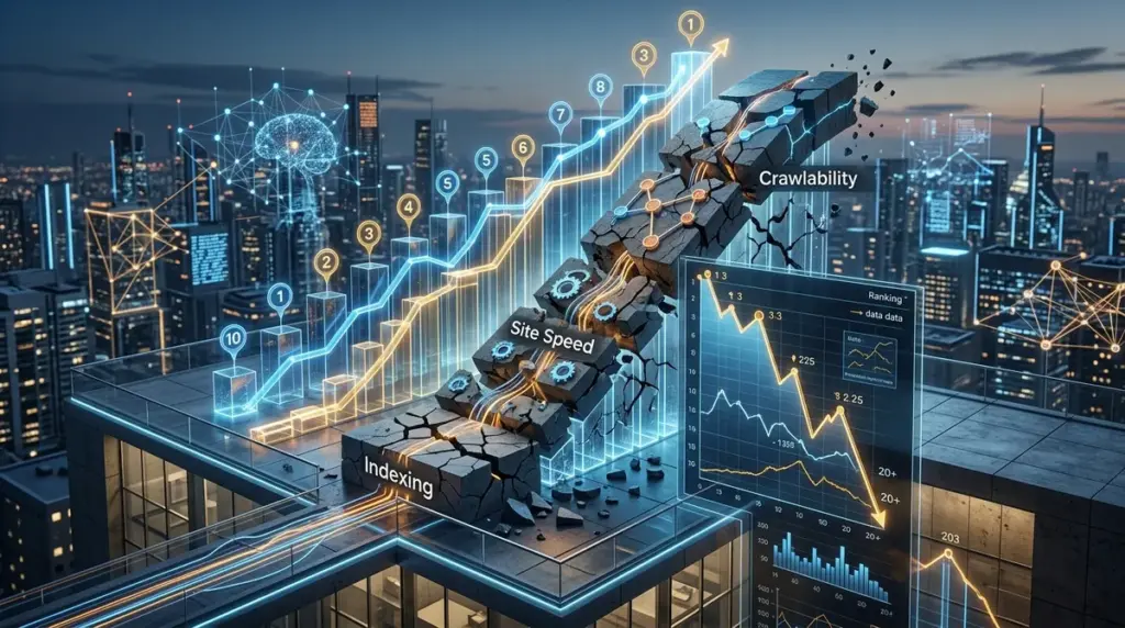 How Technical SEO Issues Show Up in Ranking Data